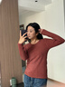 BESNOS意大利品牌保暖內衣女蠶絲羊毛女士秋冬加絨加厚打底套裝秋衣秋褲 寶石紅 2XL （165-170cm） 140-160斤 曬單實(shí)拍圖