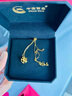 中國黃金（CHINA GOLD）黃金項鏈女士足金木馬吊墜新款生日禮物送女友老婆 足金吊墜金重約0.5g*配銀鏈【甄選禮盒】 曬單實拍圖