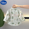 迪士尼（Disney）男童秋裝2024寶寶長(zhǎng)袖薄款襯衫嬰兒童裝春秋衣服 淺綠色 LG恐龍全·棉襯衫 110cm 曬單實(shí)拍圖