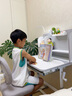 小匠材兒童學(xué)習(xí)桌椅套裝小學(xué)生家用寫字桌簡易寫作業(yè)桌子可升降課桌灰色 曬單實拍圖