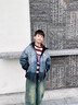 WVD美國品牌春秋冬款加絨兩面穿外套2025新款男孩兒童洋氣沖鋒風(fēng)衣潮綠色120 CM 曬單實(shí)拍圖