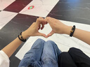 尹木夕999足銀情侶手鏈一對錦鯉手串手鐲定情信物七夕情人節禮物送男友 S1893黑曜石情侶手鏈 曬單實(shí)拍圖