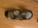 駱駝（CAMEL）舒適牛皮革增高防撞包頭沙灘休閑涼鞋男 G15M307040 古銅色 43 曬單實(shí)拍圖