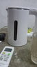 京選家用電熱水壺一體自動(dòng)斷電不銹鋼大容量煮茶小型燒水壺宿舍 2.3L 白色 曬單實(shí)拍圖