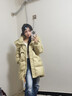 雪中飛90絨中長(cháng)款羽絨服女2025冬季韓版時(shí)尚寬松休閑保暖連帽外套綠色S 曬單實(shí)拍圖