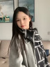 ELLE【禮盒裝】100%羊毛圍巾男女士秋冬保暖圍脖披肩送禮生日會教師節(jié) 黑色 曬單實(shí)拍圖