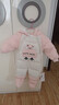 G.DUCKKIDS小黃鴨男女寶寶冬季羽絨服新生嬰幼兒加厚保暖包腳連體衣外出衣服 粉色可愛小熊 80 大碼(建議9-15個月) 曬單實拍圖