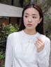 中國黃金（CHINA GOLD）足金玫瑰花黃金吊墜項鏈送女友老婆生日禮物 金重約0.6g【送玫瑰禮盒+銀鏈】【今/次日達】 曬單實(shí)拍圖
