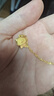 中國黃金可愛(ài)貓黃金項鏈女足金吊墜七夕情人節禮物送女朋友老婆 （金重約1.4g）贈銀鏈 曬單實(shí)拍圖