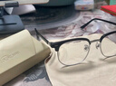 蔡司（ZEISS）鏡片近視眼鏡框男半框防藍光輻射可配帶散光度數眼睛女鈦合金鏡架 簡(jiǎn)約款 黑銀 配colorein鏡片1.60防藍光 0-800 曬單實(shí)拍圖