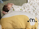 全棉時(shí)代新生嬰兒睡衣滿(mǎn)月寶寶和尚服連體衣服嬰幼兒和袍 粉+潛 59碼 曬單實(shí)拍圖