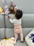 babylove嬰兒褲子秋冬季男女寶寶高腰護肚大PP褲百搭棉莫高彈直筒打底褲 曬單實(shí)拍圖