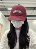 法派棒球帽男女寬帽檐顯臉小大頭圍鴨舌帽子 酒紅色  M 55-60cm 曬單實(shí)拍圖
