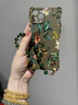 時尚復(fù)古風(fēng)鏈條殼15Promax松綠色13適用蘋果iPhone14plus可調(diào)節(jié)女 手機殼+短鏈 【四角開孔】 iPhone 15 曬單實拍圖