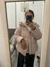 森馬（Semir）輕松羽絨|羽絨服女寬松連帽面包服時(shí)尚冬防潑水防風(fēng)外套百搭 橡皮粉（白鴨絨）61214 M 曬單實(shí)拍圖