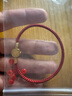蕭柏米恩鋼絲線(xiàn)福氣手繩男女可穿金飾品轉運珠替換繩情侶款本命年周家手鏈 紅色 3mm粗【含扣周長(cháng)】19cm 曬單實(shí)拍圖