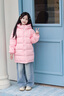 雪中飛兒童羽絨服2025新款女童簡約面包羽絨服男童時尚加厚保暖羽絨外套 淡粉色 120 曬單實(shí)拍圖