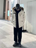 東北極寒羽絨服女小個(gè)子短款2025新款加厚工裝防寒毛領(lǐng)派克服滑雪 米白色 男女同款 L 充絨384g（建議105-120斤） 曬單實(shí)拍圖