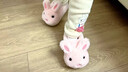 G.DUCKKIDS小黃鴨兒童棉拖鞋包跟冬季小兔子棉鞋可愛(ài)卡通室內居家寶寶毛毛鞋 粉色-包跟 200【內長(cháng)18cm】 曬單實(shí)拍圖