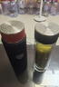 膳魔師（THERMOS）雙層玻璃杯TCGB-400帶茶漏泡茶杯TCGE-300商務(wù)辦公茶壺TCGA-400 TCGA-400黑色BK（附杯套） 400ml 曬單實(shí)拍圖