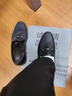 金利來鹿皮男鞋真皮休閑鞋男士軟皮爸爸鞋黑色套腳商務(wù)正裝皮鞋男 黑色 38  比標(biāo)準(zhǔn)碼皮鞋偏大一碼 曬單實(shí)拍圖