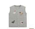 white wheat兒童2025春秋新款坎肩男女童休閑寶寶百搭洋氣羊毛馬甲 灰色 100 曬單實(shí)拍圖