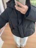 森馬（Semir）輕松羽絨|羽絨服女寬松連帽面包服時(shí)尚冬防潑水防風(fēng)外套百搭 黑色（灰鴨絨）90001 S 曬單實(shí)拍圖