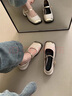 九寸陽(yáng)光法式小香風(fēng)復古瑪麗珍鞋女淺口粗跟方頭氣質(zhì)通勤時(shí)尚單鞋2025新款 米色方頭單鞋 （偏小半碼） 38 曬單實(shí)拍圖
