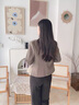YINGBANI小西裝外套女2025春秋季新款高級感氣質(zhì)休閑百搭顯瘦毛呢西服上衣 單件咖色西裝 L （建議101-110斤） 曬單實(shí)拍圖