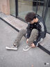 adidas經(jīng)典三條紋運(yùn)動(dòng)連帽夾克外套男女秋季阿迪達(dá)斯三葉草 黑色   M 曬單實(shí)拍圖