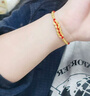 中國黃金（CHINA GOLD）黃金手鏈女款足金五帝錢金珠紅手繩七夕情人節(jié)生日禮物送女友老婆 五帝錢手繩【紅繩】約0.73g+品牌禮盒 曬單實拍圖