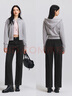 森馬（Semir）森柔牛仔|商場(chǎng)同款牛仔褲女復古長(cháng)褲2025春季新款闊腿褲百搭 牛仔水洗黑98201 L 165/70A 曬單實(shí)拍圖