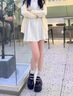沐霓 樂福鞋女 松糕厚底英倫風黑色小皮鞋瑪麗珍小個子增高女士單鞋 黑色亮面【5.5cm】 37 曬單實拍圖