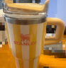 STANLEY網(wǎng)紅吸管杯水杯大容量辦公車載不銹鋼杯591ML-黃白沙灘七夕送禮 曬單實拍圖