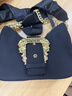 VERSACE JEANS COUTURE范思哲 女士手提單肩斜挎鏈條月牙包腋下包禮物女 75VA4BFG ZS809 899 黑色BAROQUE搭扣 曬單實(shí)拍圖
