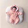 迪士尼（Disney）嬰兒連體服女寶寶冬季外出抱衣洋氣新生兒衣服冬裝白鴨絨外套 粉色 66cm 曬單實(shí)拍圖