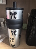 世大家保溫杯大容量女士吸管杯ins高顏值水杯陶瓷內膽便攜車(chē)載咖啡杯子 曬單實(shí)拍圖