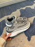 斯凱奇（Skechers）商場同款2025女子緩震回彈跑步鞋休閑運動鞋128612 灰色/炭灰色/GYCC 35 曬單實拍圖