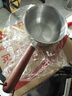 熱油小鍋潑油鍋加厚不銹鋼木柄防燙帶刻度雙倒流口不掛油無涂層 【木柄】爆款300ml 曬單實(shí)拍圖