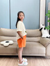 WVD女童夏季套裝2025新款時(shí)髦洋派夏裝大童女孩夏日休閑運(yùn)動(dòng)短袖短褲 杏色套裝 杏色套裝 120 CM 曬單實(shí)拍圖
