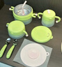 babycare兒童餐具輔食碗注水保溫碗不銹鋼叉勺寶寶吃飯喝水嬰兒周歲禮盒綠 曬單實(shí)拍圖