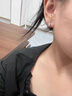 芯奢S999足銀耳環(huán)女士2025新款養耳洞素圈耳圈耳釘純銀設計高級感耳飾 12mm【2只裝】 曬單實(shí)拍圖