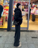 鴨鴨（YAYA）蓄熱短款羽絨服女2025年冬季新款時(shí)尚休閑寬松加厚保暖小個(gè)子外套 黑色 XL (建議140-155斤) 曬單實(shí)拍圖