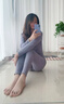 都市麗人保暖內衣女純棉抗菌女士打底衫打底褲秋冬季女生秋衣秋褲套裝 膚色 【100%純棉 10A抑菌】 L 【推薦：100-120斤】 曬單實(shí)拍圖
