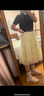 闊色（kuose）黃色拼接網(wǎng)紗蛋糕裙半身裙子女2025春夏季新款a字長裙仙女裙 黃色 M 曬單實拍圖