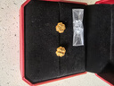 周大福爆閃愛心四葉草黃金耳釘耳飾(工費(fèi)380)約2.9g EOF1832七夕 曬單實(shí)拍圖