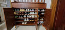 雙葉家具新中式鞋柜掛衣架入戶(hù)實(shí)木家用門(mén)廳柜屏風(fēng)坐凳客廳隔斷一體玄 胡桃色帶衣架不帶凳145長(cháng)34寬19 曬單實(shí)拍圖