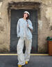 衣品元開(kāi)衫圓領(lǐng)外套女士小狗刺繡可愛(ài)趣味韓系2025秋季新款百搭休閑外套 藍色 M (80-105斤) 曬單實(shí)拍圖