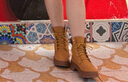 添柏嵐（Timberland）官方踢不爛女鞋大黃靴高幫厚底增高防潑水|A6GCF A6GCF754/小麥色 36 曬單實(shí)拍圖