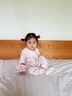 班喜迪嬰兒衣服秋裝嬰幼兒連體衣小月齡哈衣爬服春秋公主寶寶長袖外出服 粉色 90cm 曬單實(shí)拍圖
